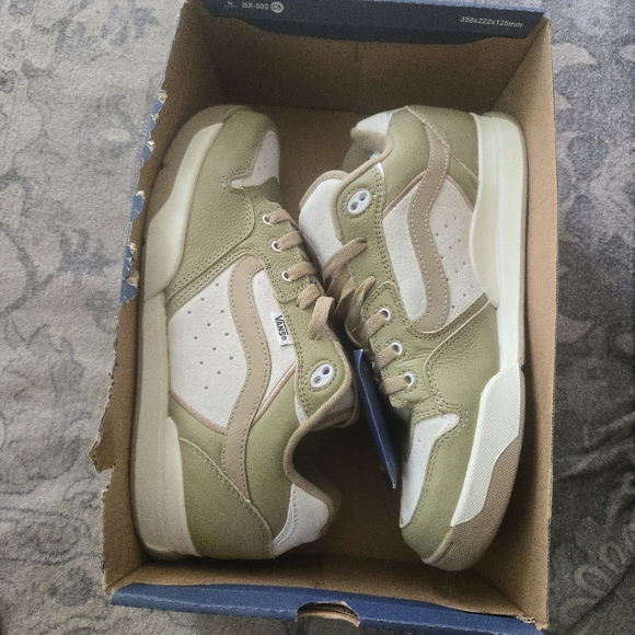 Vans Rowley XLT Lx Vintage Incense Men 11.5 Tan And White Leather Suede 092025 - Picture 8 of 11